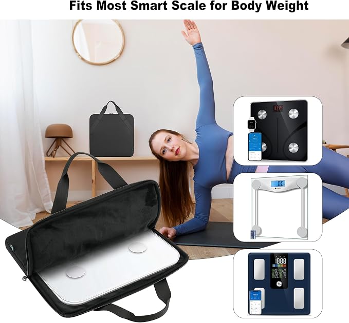 Beautyflier Carrying Bag for Body Composition Monitor Scale, Digital Bathroom Scale Storage Bag, Travel Carrier Case - 13.5 x 13.5 x 1.2 IN, Fits Most Smart Scale for Body Weight (Bag Only) - Image 4