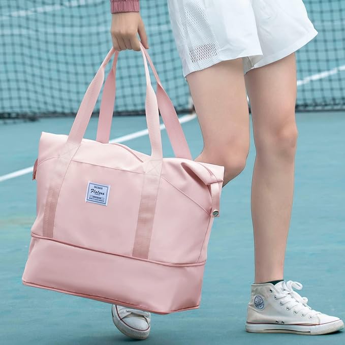 Travel Duffel Bag, Sports Tote Gym Bag, Shoulder Weekender Overnight Bag for Women - Image 9