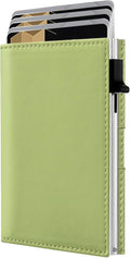 QLD RFID Wallet Women - Small Slim Trifold Wallet Anti-Theft Pop up Card Holder, Minimalist, Ultra Thin, Front Pocket, Premium Leather, 9-11 Cards Capacity | ID Window | Cash Slot by QLDBrand