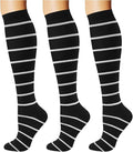 Breslatte Compression Socks for Women Men 15-20 mmHg | Graduated compression stockings knee high athletic support socks for travel running flying nurse pregnant by Breslatte