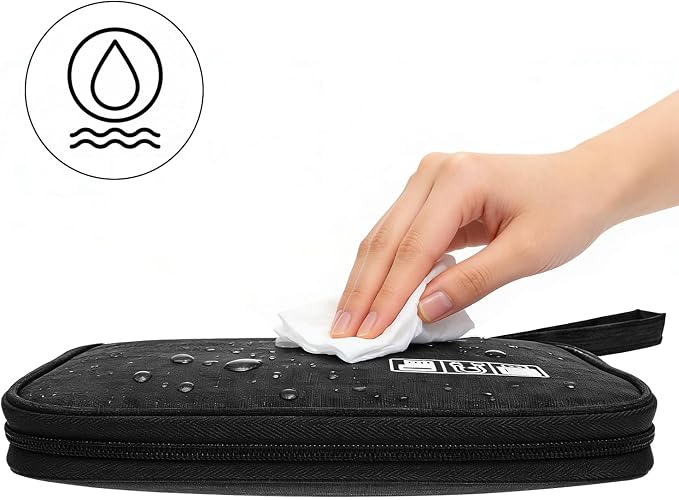 Yamrots Travel Cable Organizer, Electronic Organizer Travel Case, Portable Storage Bag for SD Card, Charger, Power Bank, Earphone (Black) - Image 5