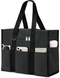 Becokan Large Tote Bag for Women Waterproof with 12 Pockets Top Zipper Closure Utility Teacher Nurse Bags for Work School by BecokanBeachBagSpecialist