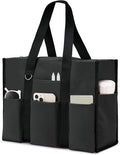 Becokan Large Tote Bag for Women Waterproof with 12 Pockets Top Zipper Closure Utility Teacher Nurse Bags for Work School by BecokanBeachBagSpecialist