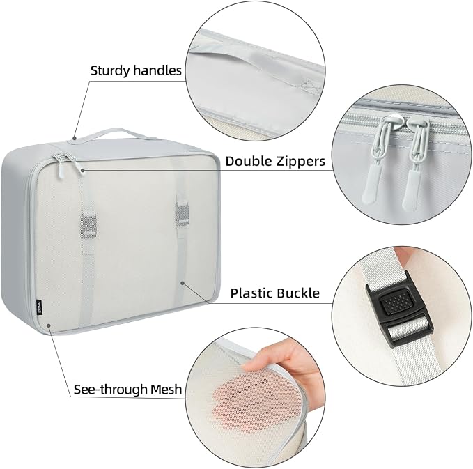 BAGAIL 6 Set/8 Set/10 Set Packing Cubes Various Sizes Packing Organizer for Travel Accessories Luggage Carry On Suitcase - Image 6
