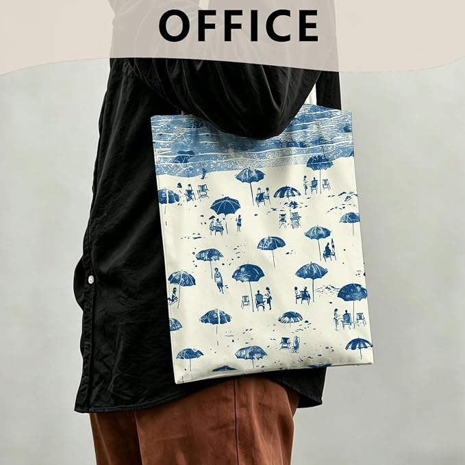 Summer Coastal Beach Canvas Tote Bag - Image 5