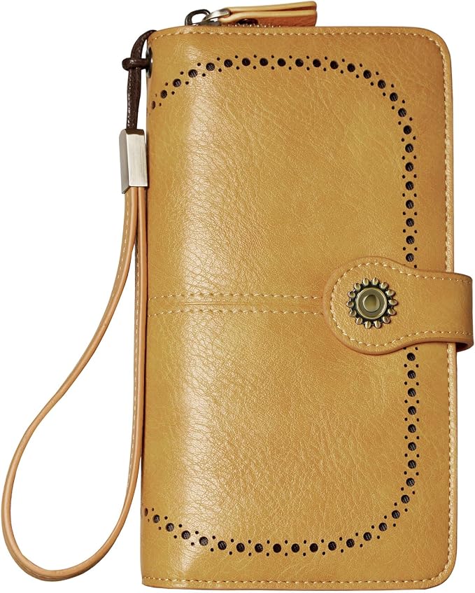 TFKGS Wallet for Women RFID Blocking Leather Large Capacity Card Holder Ladies Phone Clutch Travel Long Purse Wristlet | RFID Blocking - Image 7