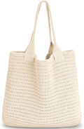 hatisan Crochet Bag for Women, Handmade Knit Beach Tote Bag Summer by Hatisan