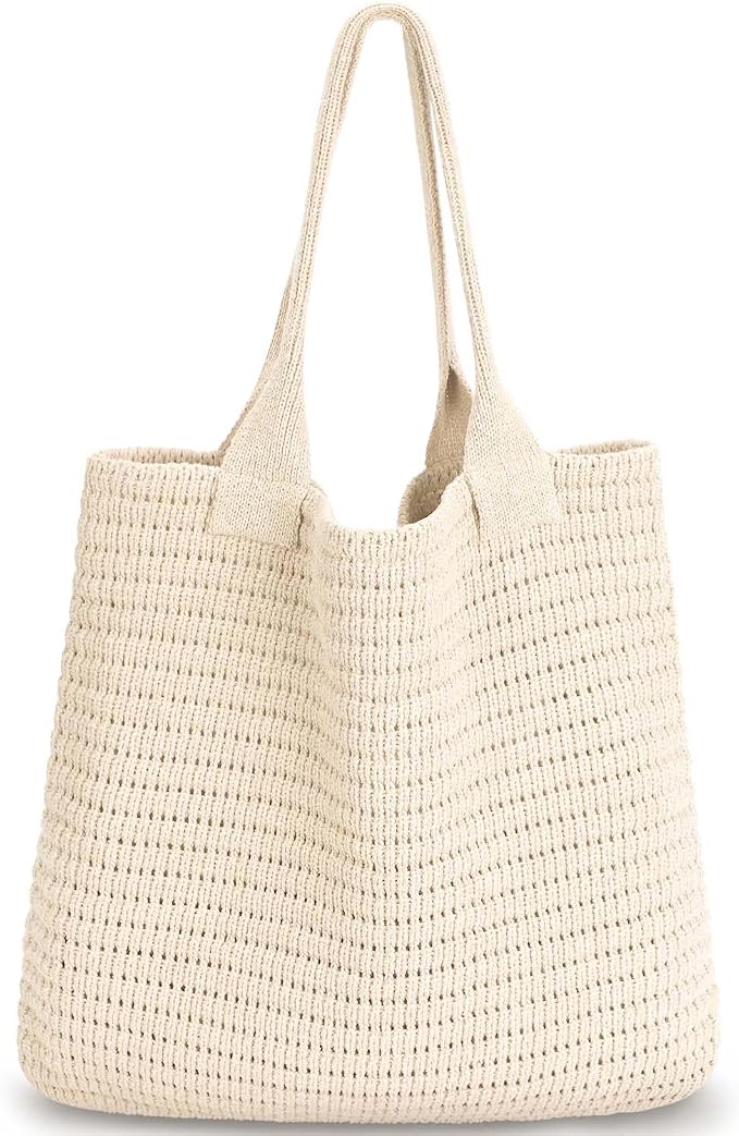 hatisan Crochet Bag for Women, Handmade Knit Beach Tote Bag Summer by Hatisan