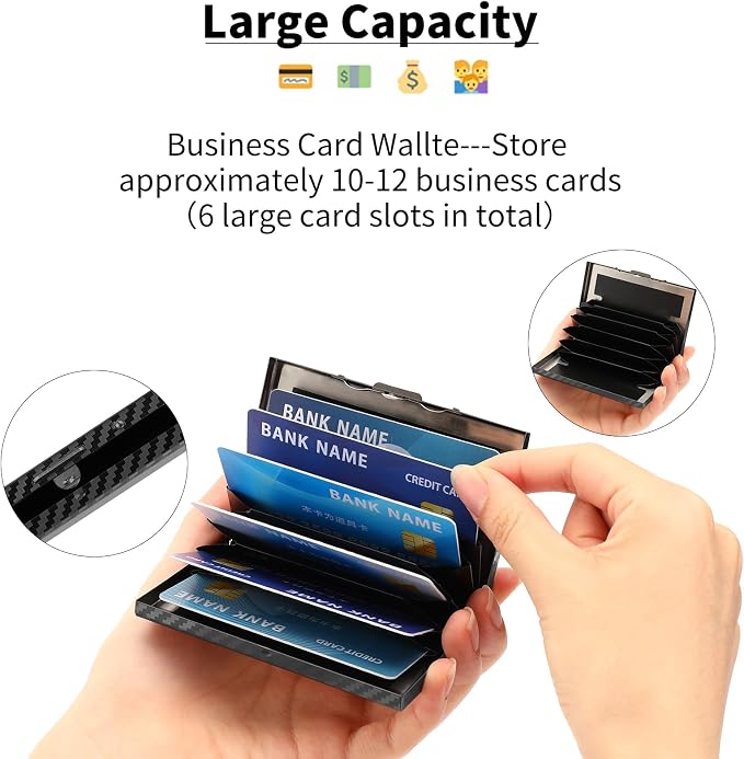 RFID Stainless Steel Credit Card Wallet Slim Metal Business Card Holder for Women Men - Image 5