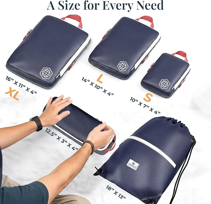 TRIPPED Travel Gear Extra Large Compression Packing Cubes 6-Piece Set - Image 3