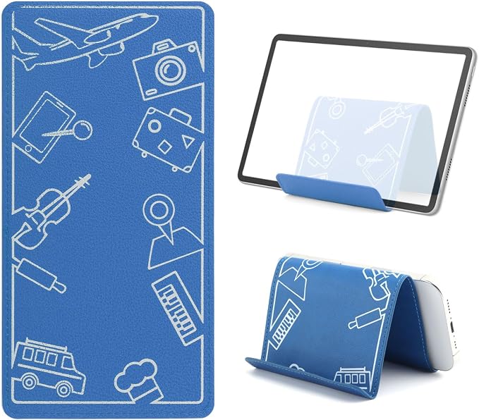 Airplane Phone Holder Flexible Flight Cell Phone Holder and Flexible Tablet Stand Airplane Travel Essential Accessories for Most Smartphones, Tablets(Color:Blue) by Ranjaner