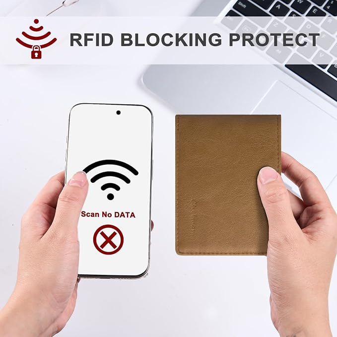 Chelmon Slim Wallet for Men ID Window with RFID Blocking Front Pocket Minimalist Bifold Bussiness Card Holder Gift for Men - Image 4
