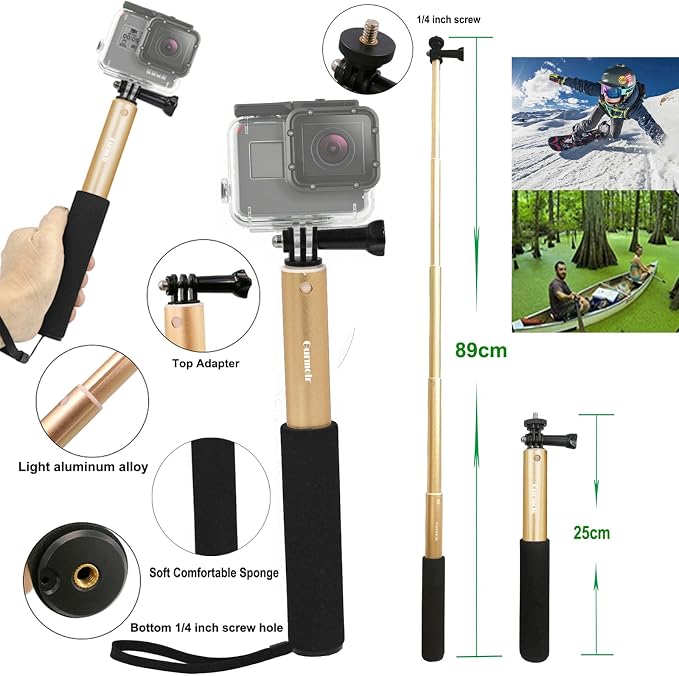 Accessories Kit with 2Battery and Charger for Go Pro 12 11 10 9 Camera, Top 10 Essential Accessories Bundle Compatible with GoPro Hero 12 Hero 11 Hero 10 Hero 9 Black - Image 4