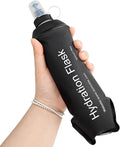 GUYI GYGYL Soft Flask, Collapsible Water Bottle for Sports, 500ml Black | TPU Collapsible Water Bottle for Hydration Pack, Running Vest, Leak-Proof Folding Bottle for Hiking Cycling Climbing Jogging by GUYI