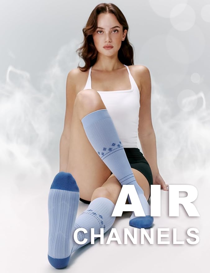 FITRELL 3 Pairs Compression Socks for Women and Men 20-30mmHg-Circulation Support Socks - Image 4