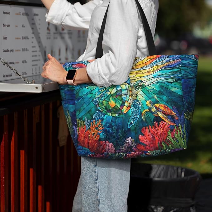 Beach Bag Tote Bags Waterproof Sandproof for Women Large Beach Tote Pool Bag Foldable with Zipper for Travel Weekend - Image 7