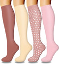 4 Pairs-Compression Socks for Women&Men Circulation-Best Support for Nurses,Running,Athletic by LaiteHebe