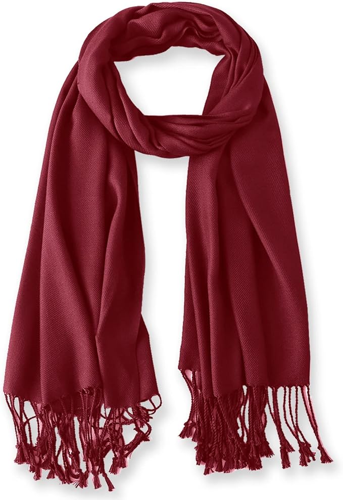 Soft Silky Pashmina Shawl Wraps Solid Colors Scarf for Wedding Evening Dresses - Image 6