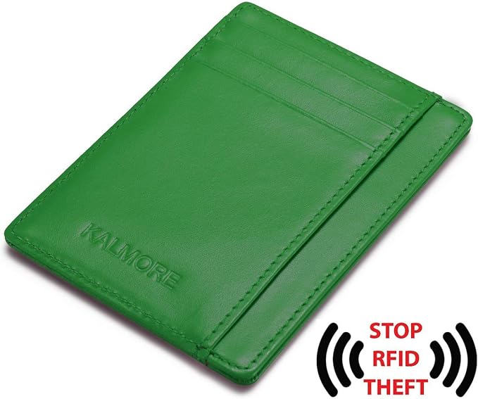 KALMORE Genuine Leather Front Pocket Slim Wallet Credit Card Holder with ID Window - Image 3
