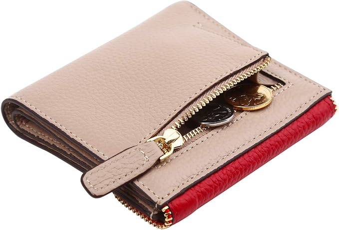 Ultra Thin Small Compact Leather Womens Girls Wallets RFID Blocking Credit Card Holder for Women - Image 3
