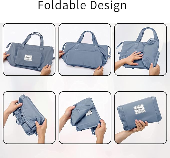 Large Capacity Foldable Travel Bag | Expandable Portable Carry on Bag Dry&Wet Separation Sports Duffel Bag - Image 6