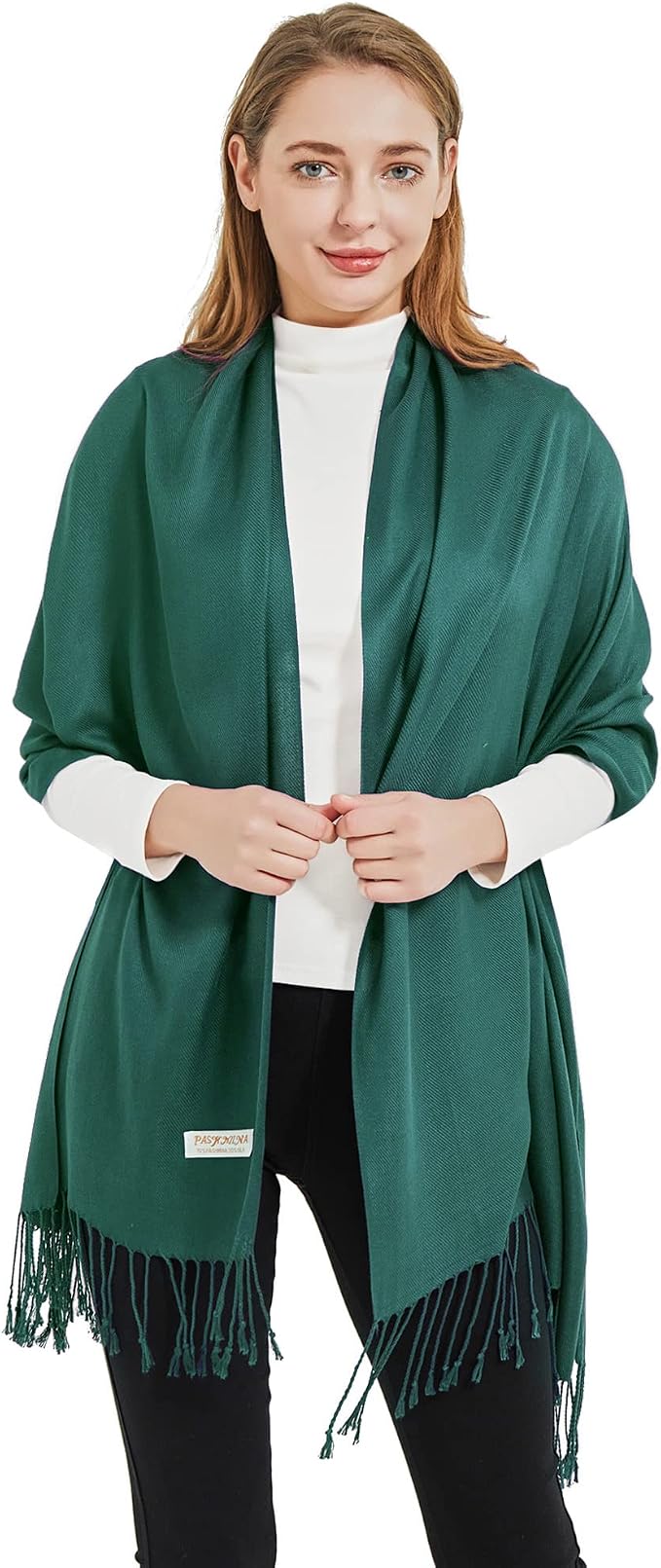 Soft Silky Pashmina Shawl Wraps Solid Colors Scarf for Wedding Evening Dresses - Image 4