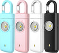 4Pcs Personal Safety Alarm,Rechargeable with Keychain and LED Strobe Light | USB C/Micro USB/L Easy Use and Portable, Compatible with iPhone 17/16/15/14/13/12/11/X/XR/XS/8/Android/Tablet (3.28FT) by Gartmost
