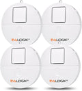 Modern Ultra-Thin Window Alarm with Loud 120dB Sound and Vibration Sensors Compatible with Virtually Any Window, Glass Break Alarm Perfect for Home, Office, Dorm Room- 4 Pack by EVALOGIK