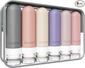 Quatish Travel Bottle for Toiletries 6 Pack, Original Patented Leakproof 3oz Tsa Approved Travel Size Container, BPA Free Silicone Shampoo and Conditioner Bottle, Cruise Camping Essentials, Dustypink by Quatish