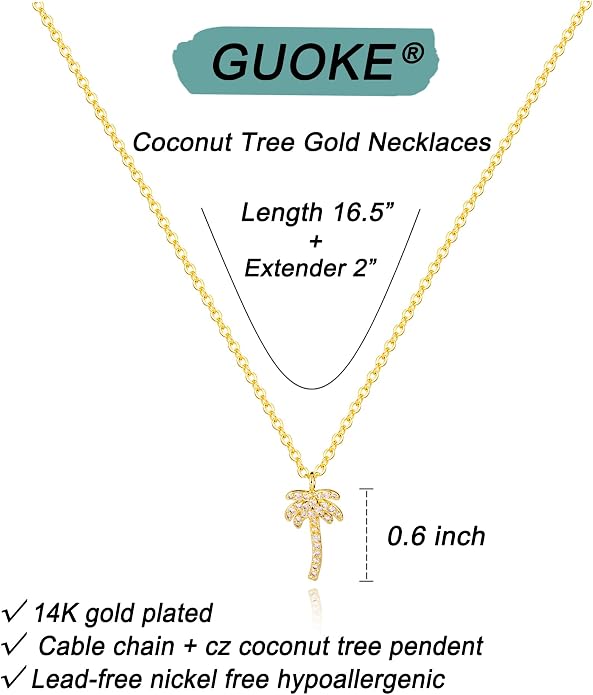 Gold Necklace for Women, Dainty Charm Pendant Necklace Jewelry Gift | 14K Gold Plated, Cute, Delicate, Adults, Non Tarnish, Hypoallergenic, Accessories - Image 6