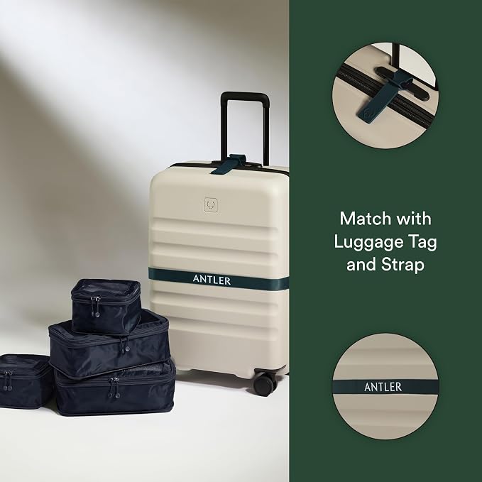 ANTLER - Compression Packing Cubes for Travel, Luggage Organiser for Suitcases or Bags, Travel Accessories, Set of 4, Navy Blue - Image 6