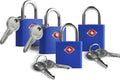 TSA Approved Locks for Luggage 4 Pack, TSA Locks for Luggage Travel Accessories, Small Padlock with Key, Weatherproof Outdoor Use Keyed Mini Padlock for Suitcase, Backpack, Bag, Zipper by SpecializeinCombinationLock