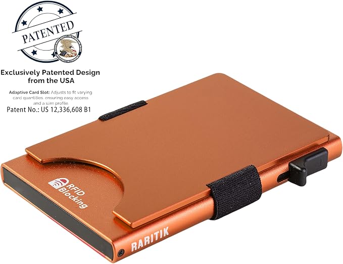 Slim Card Holder Wallet for Men, Minimalist RFID Blocking Pop Up Wallet, Smart Metal Business Card Case Holds 12 Cards, Money Clip, Front Pocket Wallet, Gifts for Men - Image 2