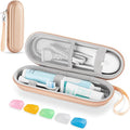 Toothbrush Travel Case for Oral B/Oral-B Pro 1000 1500 5000 7000 & Philips Sonicare 4100 1100 5300 5100 6100/iO Electric Toothbrush, Hard Protective Storage Bag (Gold case with toothbrush cap) by TYSORETY