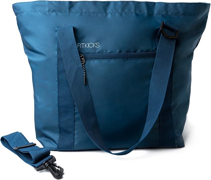 FITKICKS Hideaway Packable Duffle, Large Duffle Bag for Travel, Blue by FITKICKS%C2%AE
