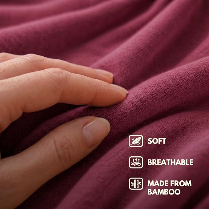 16-in-1 Compact Travel Blanket with Bag – Reversible, Ultra Soft Bamboo Airplane Blanket with Hidden Pocket – Packable for Flights & Travel Essentials (Semi-Weighted, Double Layer) - Image 7