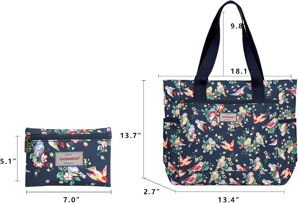 GAENMESN Women's Lightweight Waterproof Tote Bag Durable Designer Handbag with Zipper Travel Commute Everyday Use - Image 5