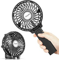 EasyAcc Portable Rechargeable Handheld Fan, Ultra Quiet, 180° Foldable, Up to 10 Hours, 3 Speeds, Personal Fan with Built-in Battery for Home, Travel, Outdoor, Office, Black by EasyAcc