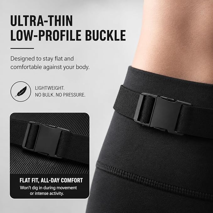 Running Belt for Women, No Bounce Phone Holder (Black) - Image 6