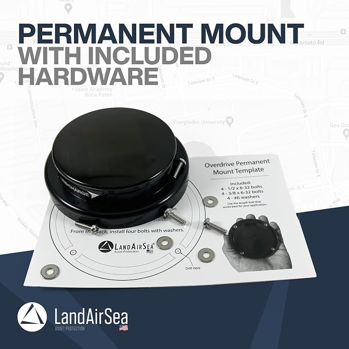 LandAirSea Overdrive Permanent GPS Tracker - Includes Waterproof Hardwire Kit and Permanent Mount. Perfect for Long-Term Tracking of Equipment, Vehicles, and More. Real-Time Global Tracking. - Image 2