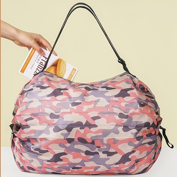 2PCS Travel Shoulder Bag Reusable Grocery Bags Foldable Shopping Bags Waterproof Pouch Bags Sports handbag - Image 2