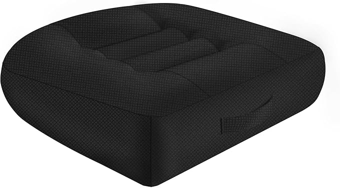 Height-Adjustable Seat Cushion-15.7x15.7x4.7inches Improved Model with Adjustable Height Breathable Nylon mesh Fabric Ergonomic Design Suitable for use in Cars, Offices, and Outdoors by EDIETH-LoveYourCozyLife
