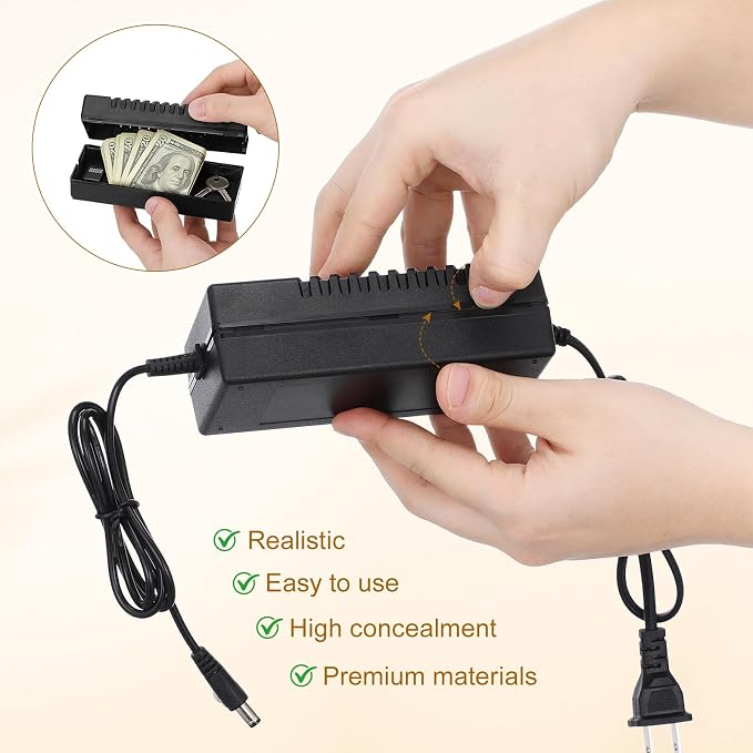 Homoyoyo Container Discreet Fake Charger Plug for Hidden Storage Money Hider Safe Box - Image 9