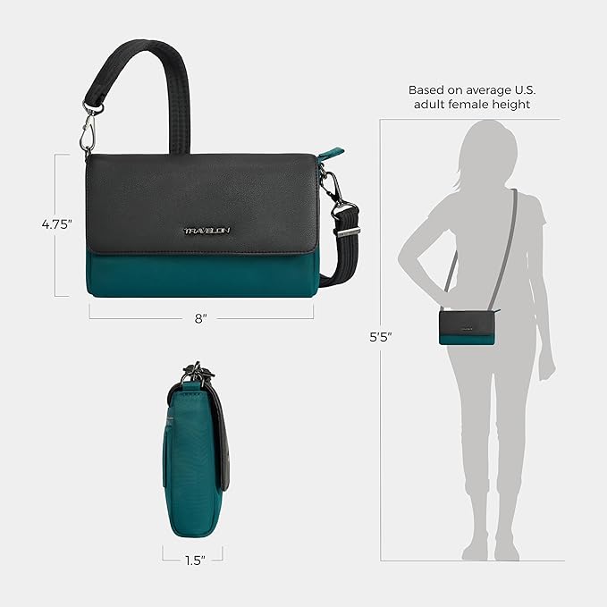 Travelon Anti-Theft Addison Convertible Crossbody/Belt Bag - Image 5