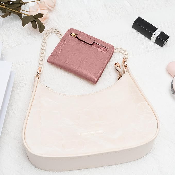 Gostwo Small Wallet for Women, Slim Bifold Credit Card Holder, Compact RFID Blocking Cash Wallet, Billfolds Thin Leather Zipper Pocket, Mini Wallet Gift for Ladies Teen Girls Travel with ID Window - Image 7