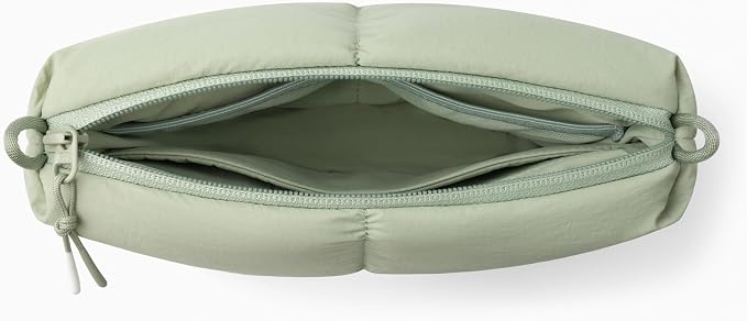 Comfyable Puffy Electronics Organizer Travel Case, Cute Tech Pouch for Women Men, Cable Storage Bag for Charger, Phone, Power Bank, Cord, Compact Tech Accessories Pouch, Sage - Image 4
