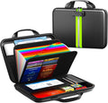 Fireproof Document Organizer with Lock, Rigid EVA File Box with 13-Pocket Accordion Folder for Important Documents & Tablets under 11", Lightweight Safe Storage for Home, Office & Travel (Small Size) by Unknown