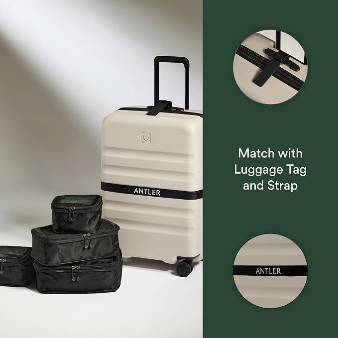 ANTLER - Compression Packing Cubes for Travel, Luggage Organiser for Suitcases or Bags, Travel Accessories, Set of 4, Black - Image 6