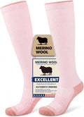 Merino Wool Compression Socks for Women & Men, 20-30 mmHg Knee High Dryarn Socks for Flying, Travel by Unknown