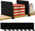 HBlife 8 Pack Black Shelf Dividers, Vertical Purse Organizer for Closet Perfect for Sweater, Shirts, Handbags in Bedroom and Kitchen, Adjustable Acrylic Bookshelf for Organization by HBlife
